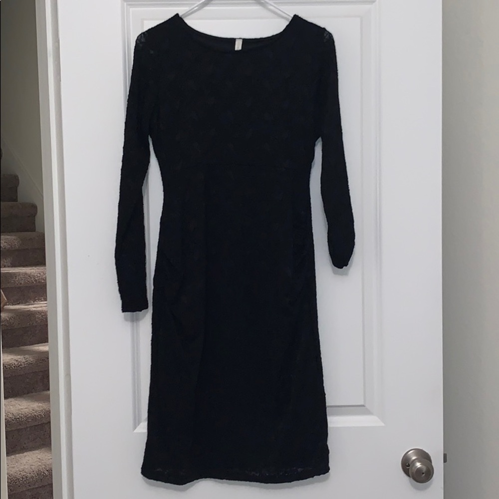 Black Lace Maternity Dress